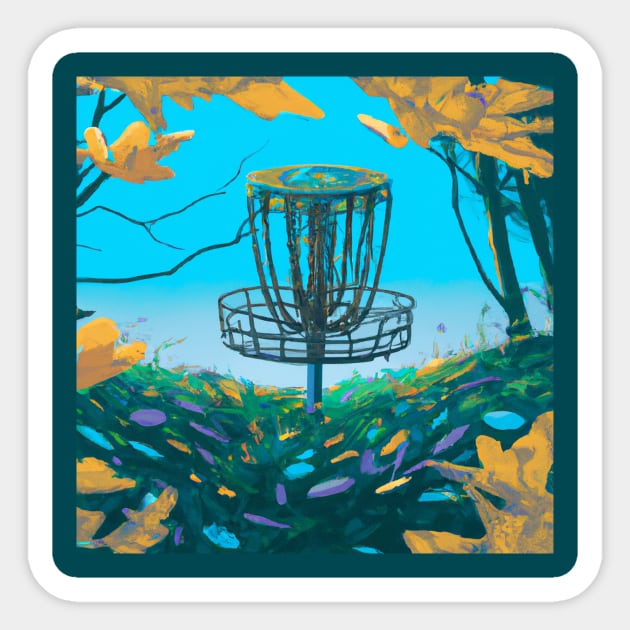 Disc Golf in the Autumn Leaves Sticker by Star Scrunch